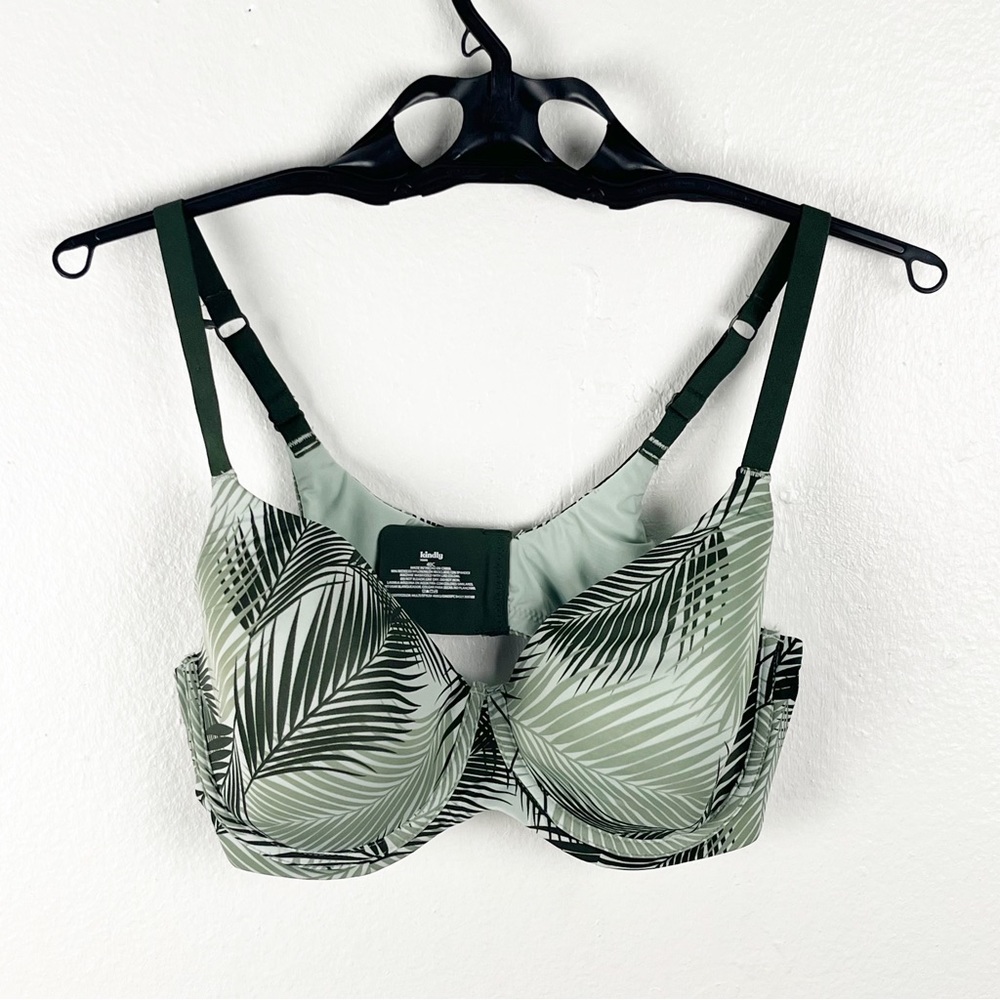 KINDLY YOURS Topical Print Adjustable Straps Full Coverage Wired Bra, Size 40C